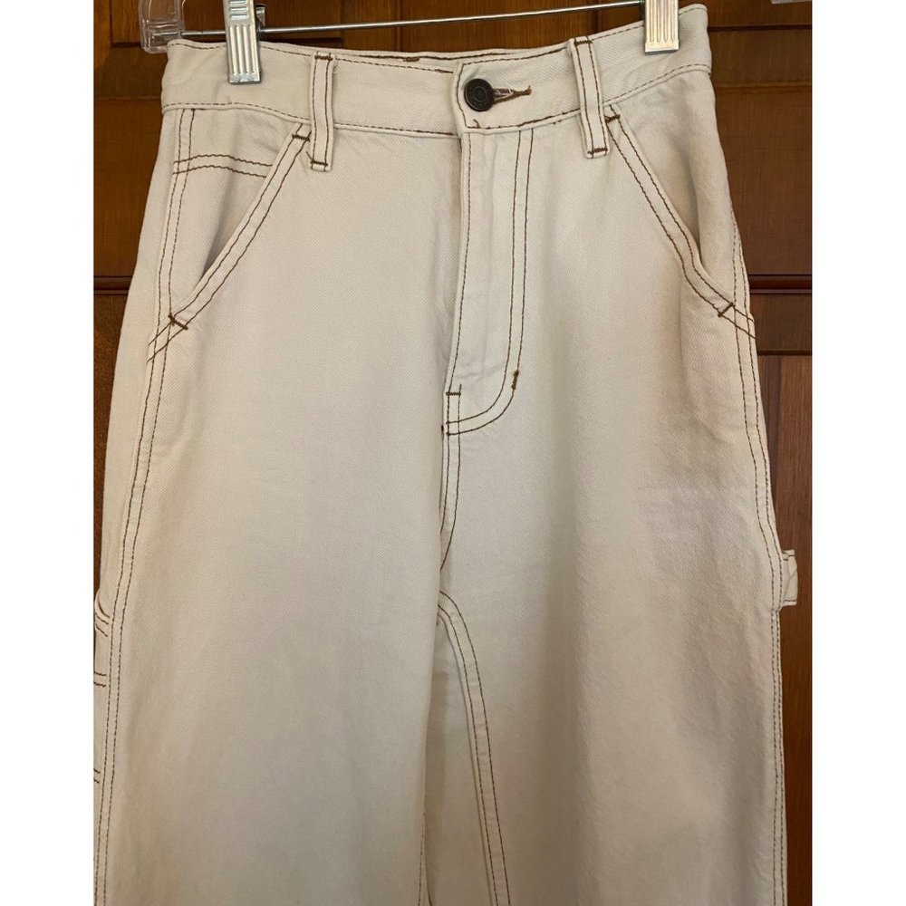 PacSun Cream Wide Leg Pants